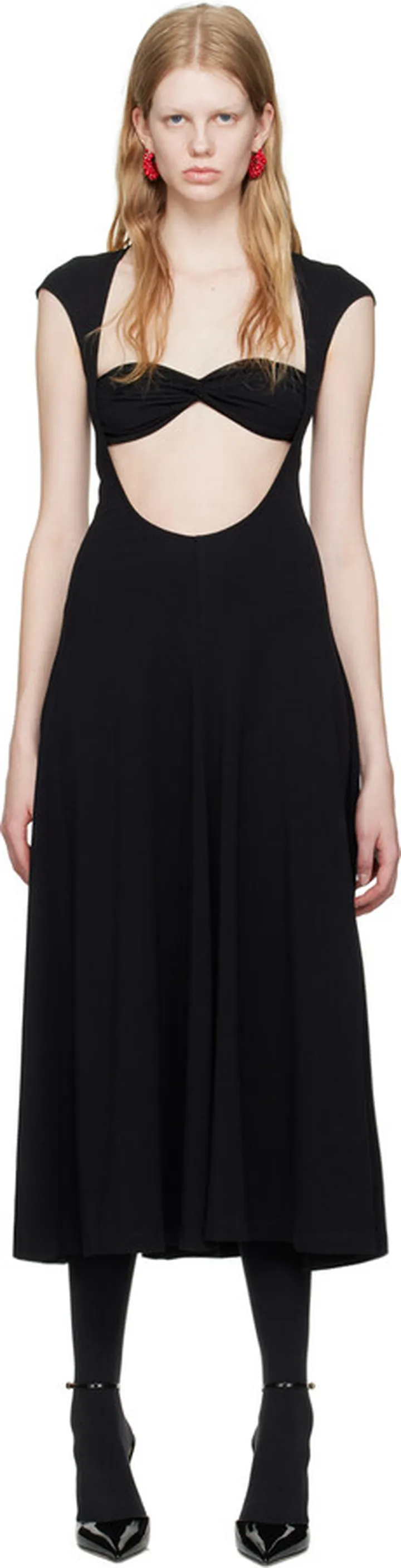 Beaufille Black Baes Midi Dress