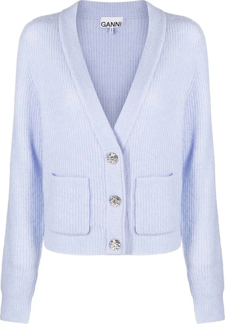 Blue V-Neck Cardigan