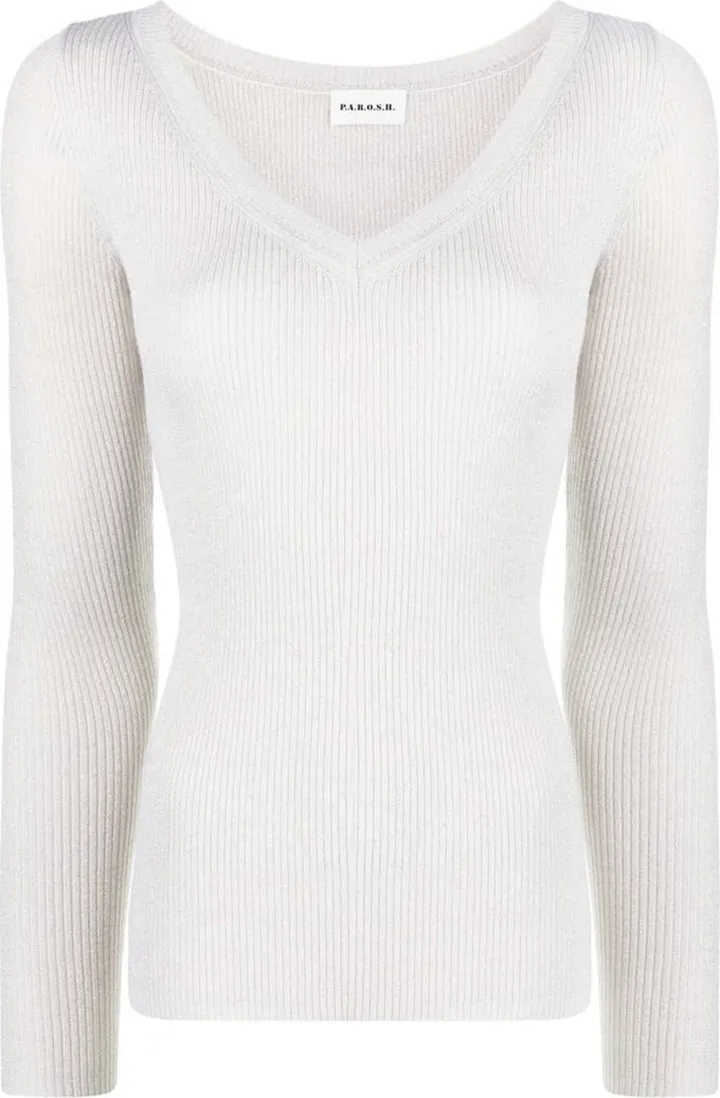 Slim V-neck Pullover