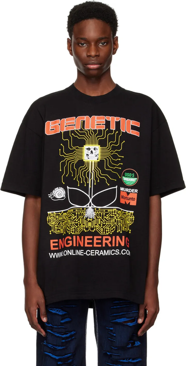 Online Ceramics Black GMO T-Shirt