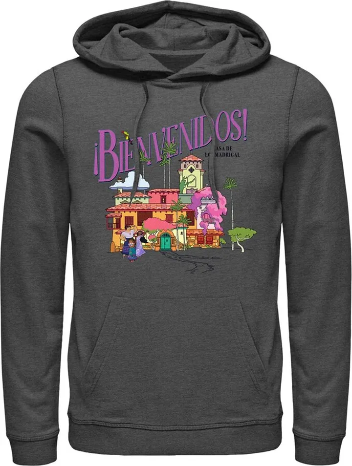 Men's Encanto Mirabel Bienvenidos Casa De Los Madrigal Pull Over Hoodie - Charcoal Heather - 3X Large