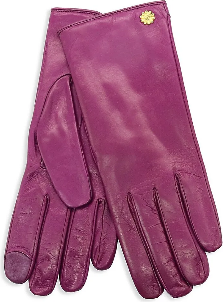 Long Leather Tech Gloves