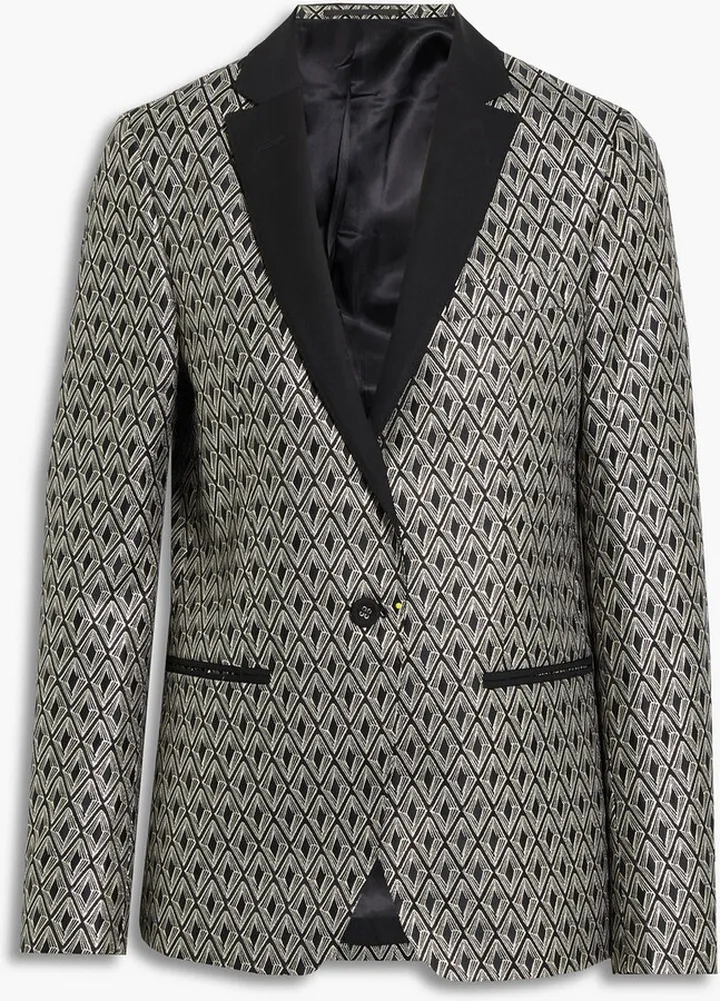 Vanessa metallic jacquard blazer
