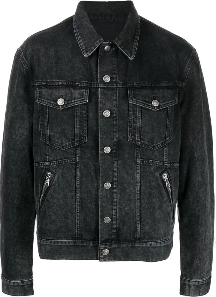 Zip-Pockets Denim Jacket