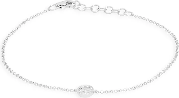 14K White Gold & Diamond Bracelet