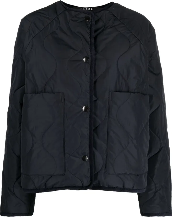 Quilted Button-Up Padded Jacket