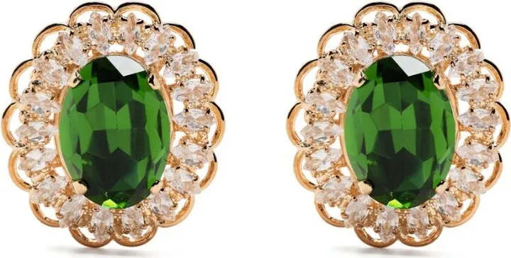 Gold-Plated Crystal Earring