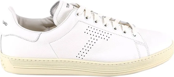Tom Ford Warwick Logo Perforated Low-Top Sneakers