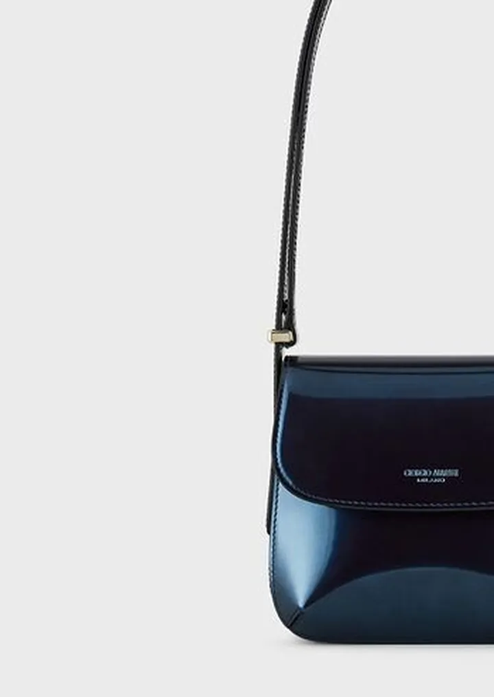 Small la Prima bag in liquid patent leather