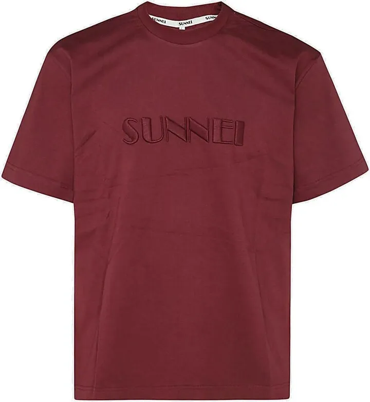 Sunnei Logo Embroidered Crewneck T-Shirt