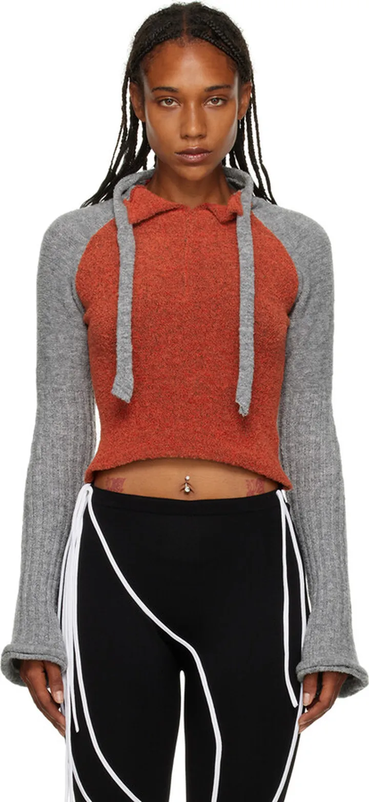 Ottolinger Orange & Grey Paneled Turtleneck