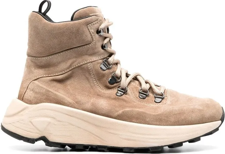 Suede Lace-Up Boots