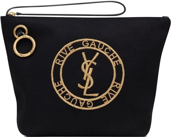 Embroidered-Logo Trapeze Pouch