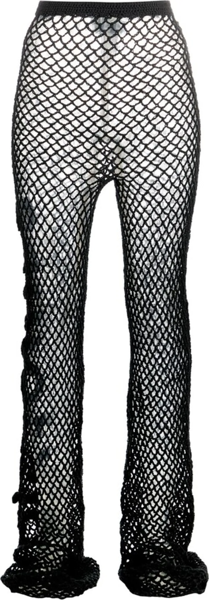 High-Waist Fishnet Trousers