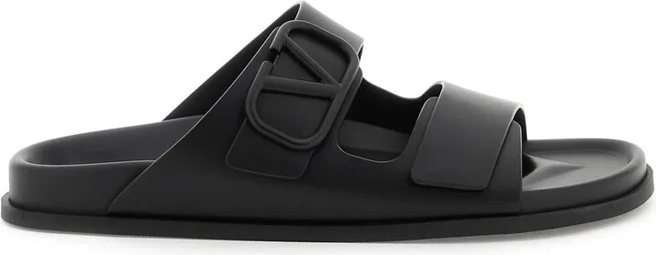 Valentino Garavani Vlogo Leather Slides