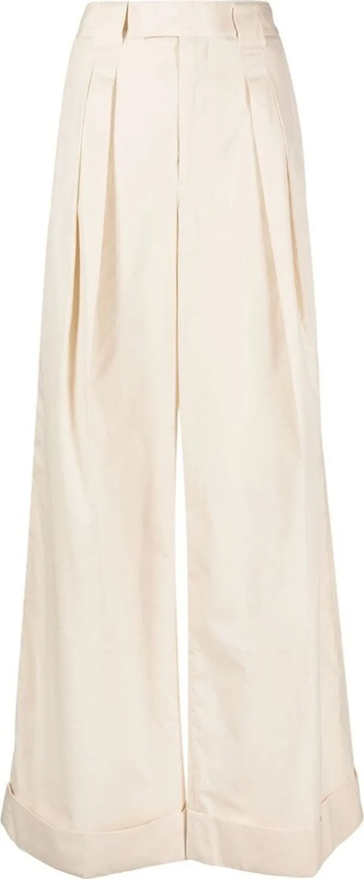 High-Waisted Pleated Trousers