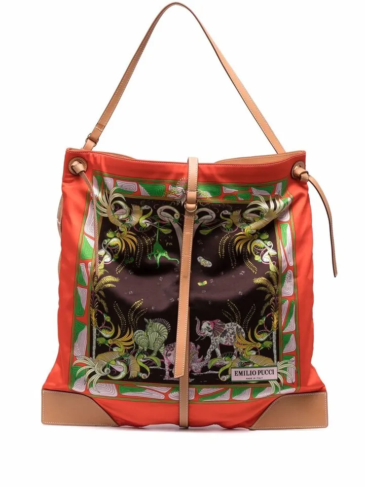Graphic-Print Shoulder Bag
