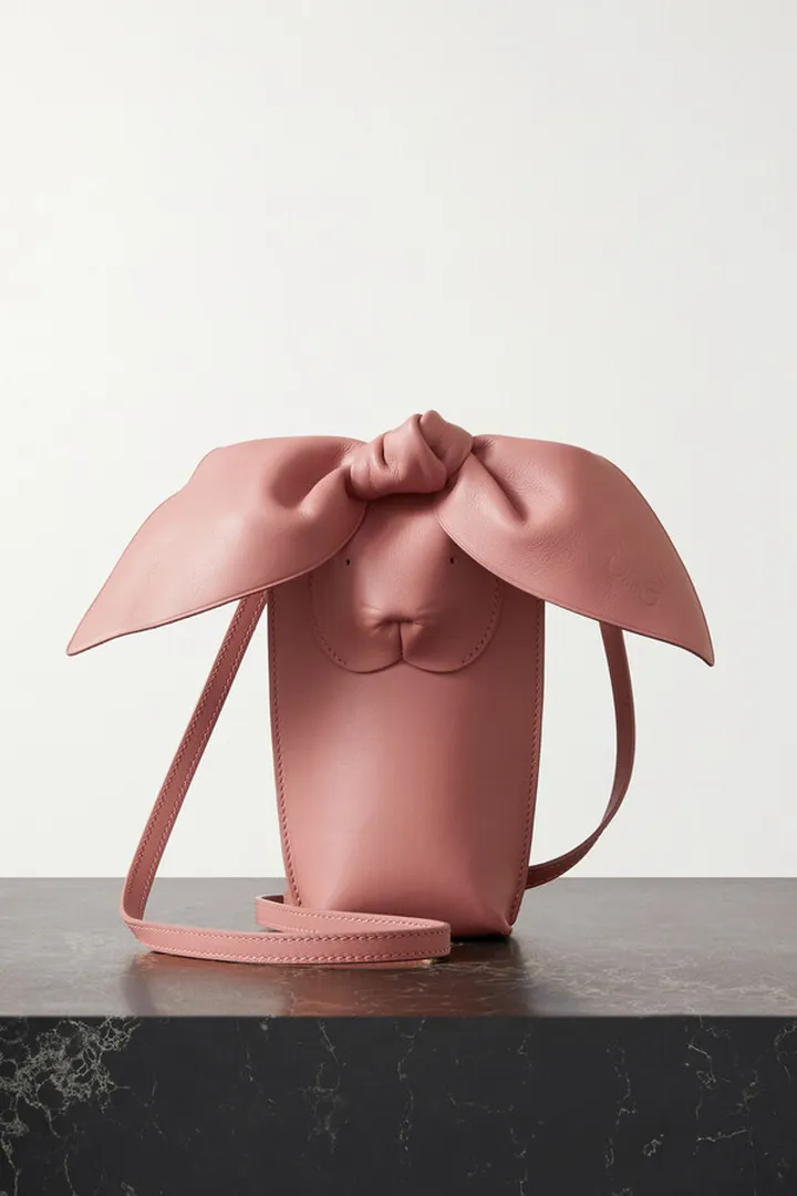 Loewe - Bunny Pocket Leather Shoulder Bag - Orange