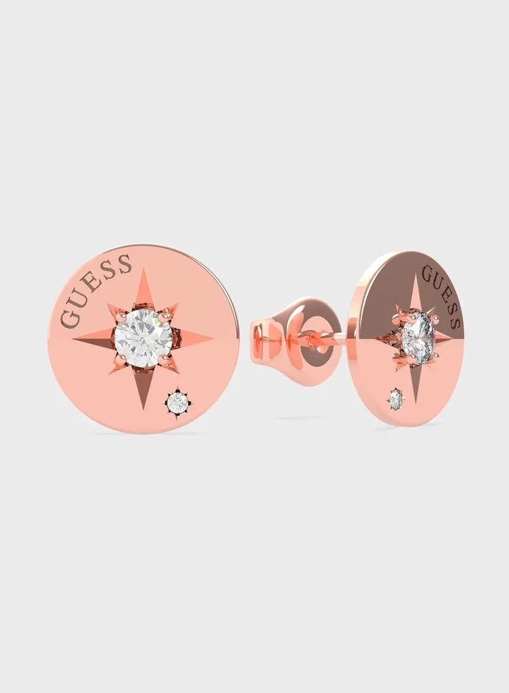 Monogram Crystal Stud Earrings