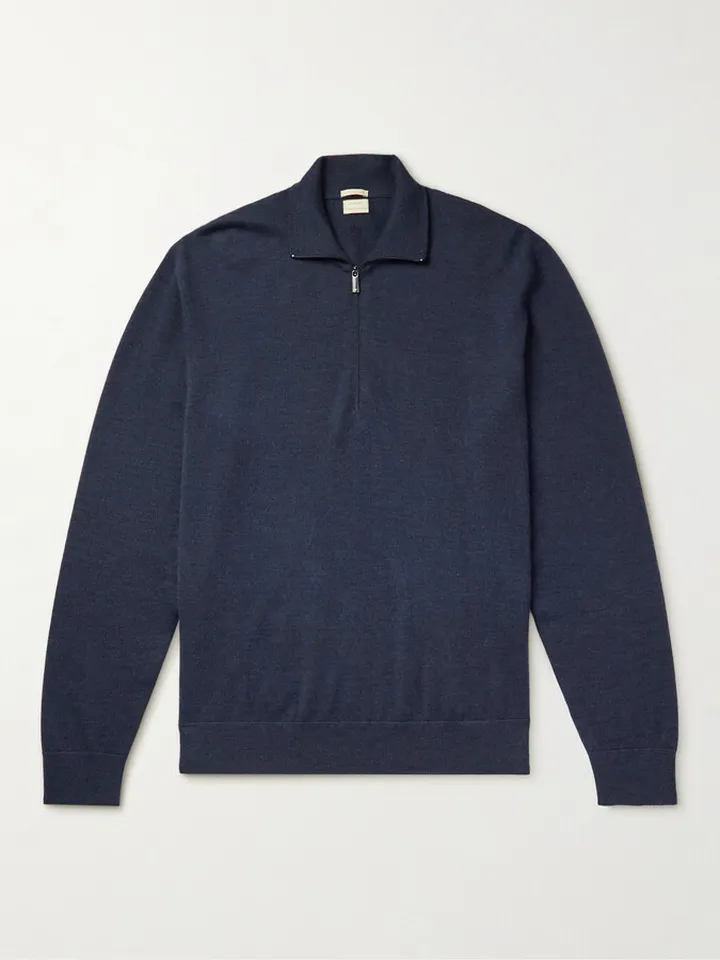 Danny Cashmere Half-Zip Sweater