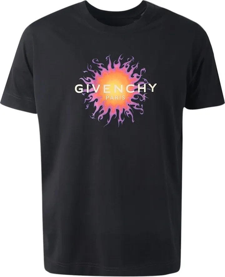 Classic Fit Flame Print T-shirt Black