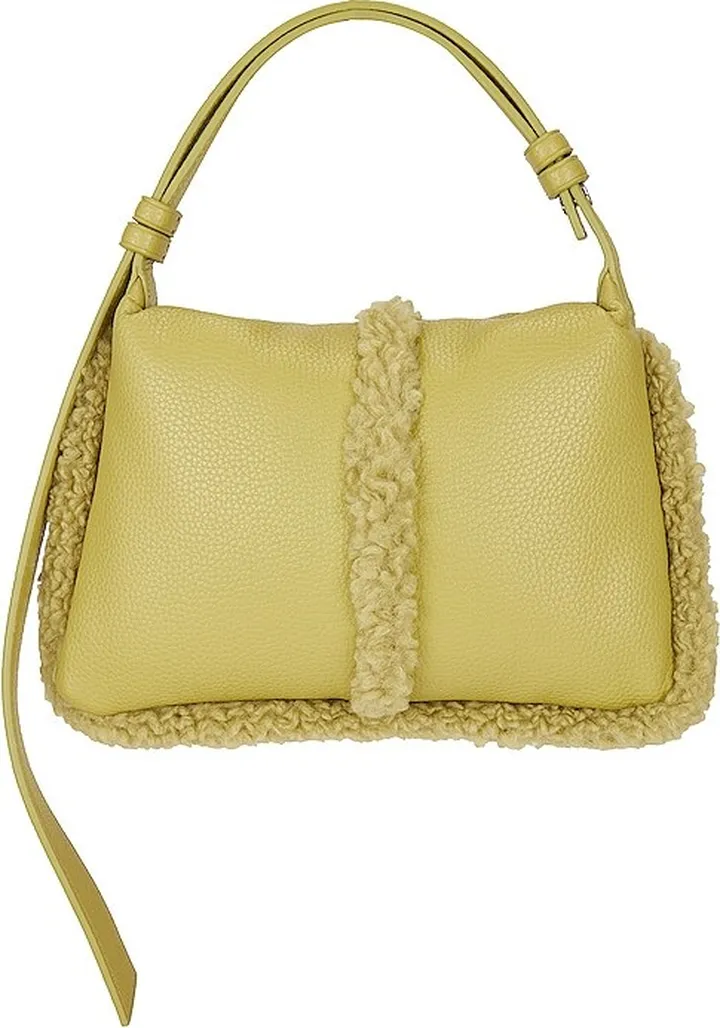 Mini Faux Shearling Puffin Bag