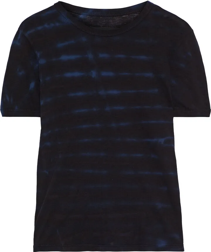 Tie-dyed cotton and cashmere-blend jersey T-shirt