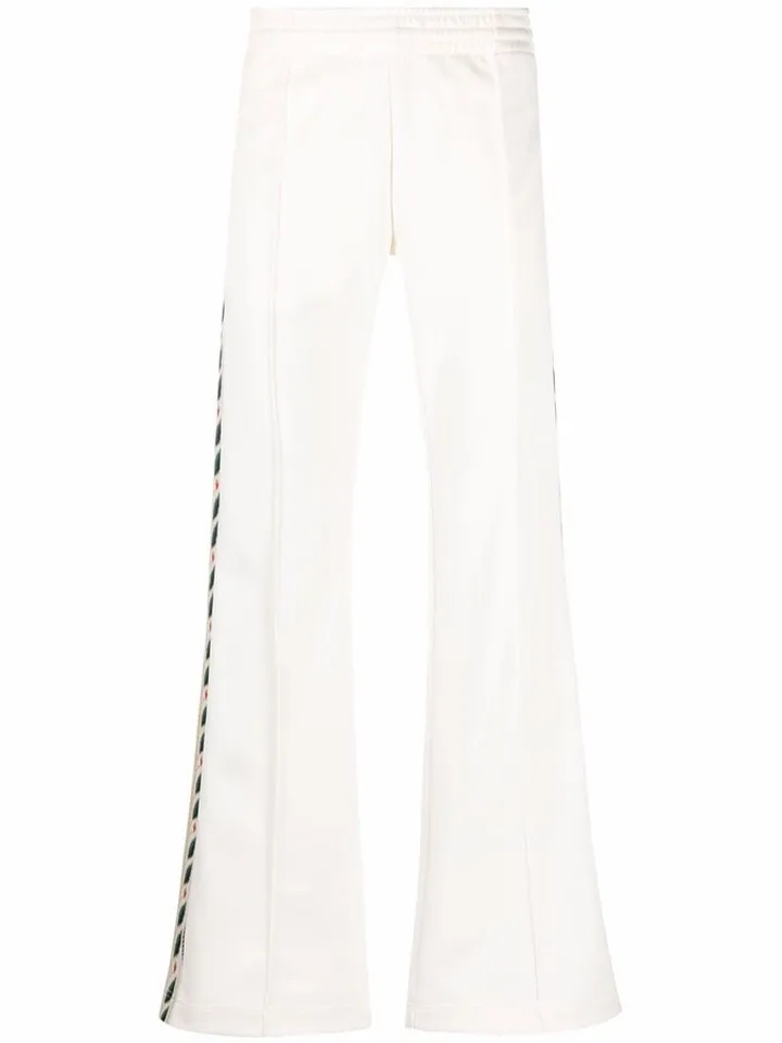 Embroidery Straight-Leg Trousers