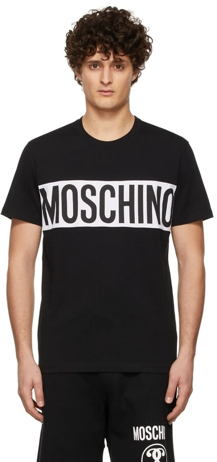 Moschino Black Logo Panel T-Shirt