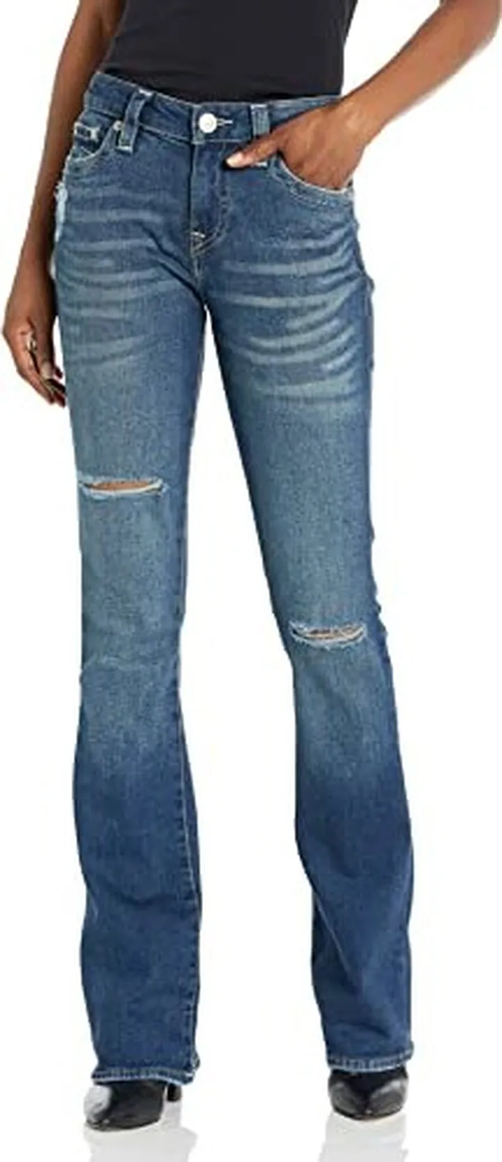 True Religion womens Becca Mid Rise Bootcut Jeans