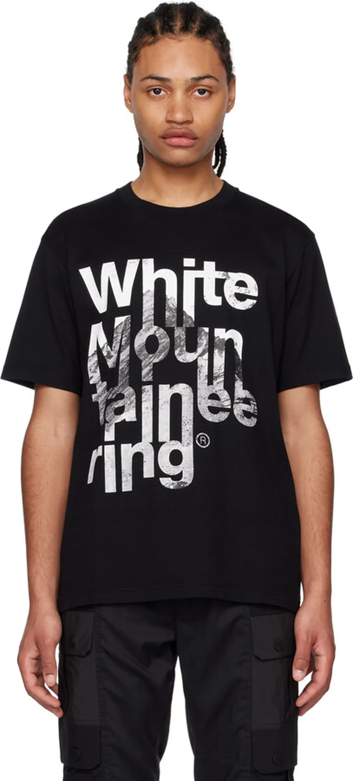 White Mountaineering®︎ Black Printed T-Shirt