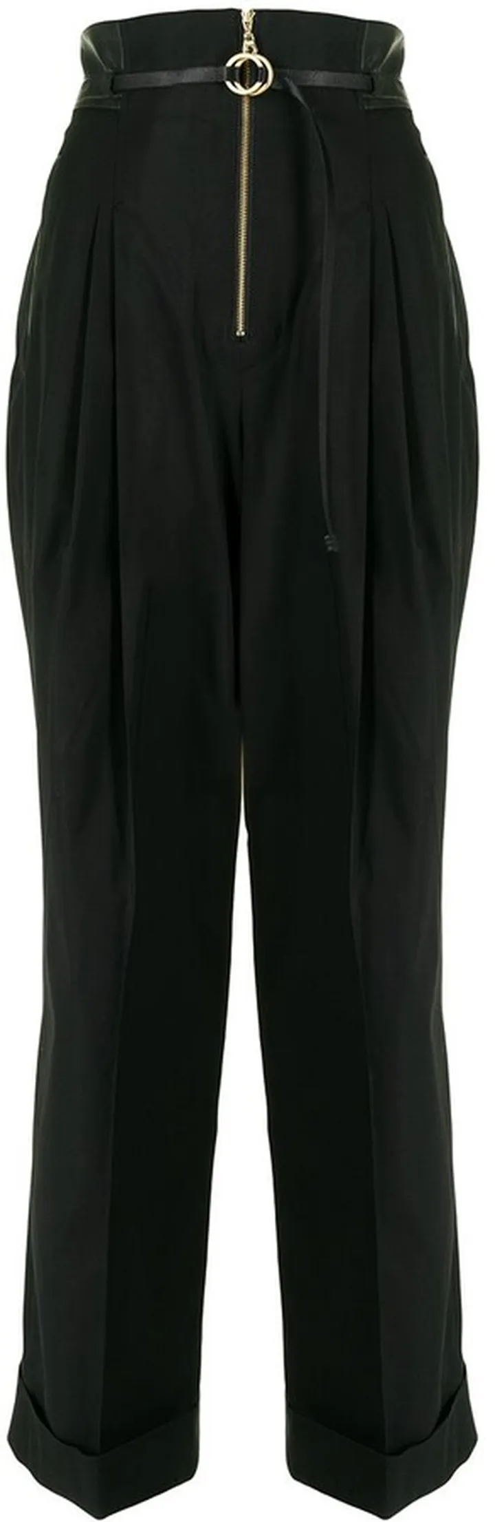 High-Waist Straight Trousers