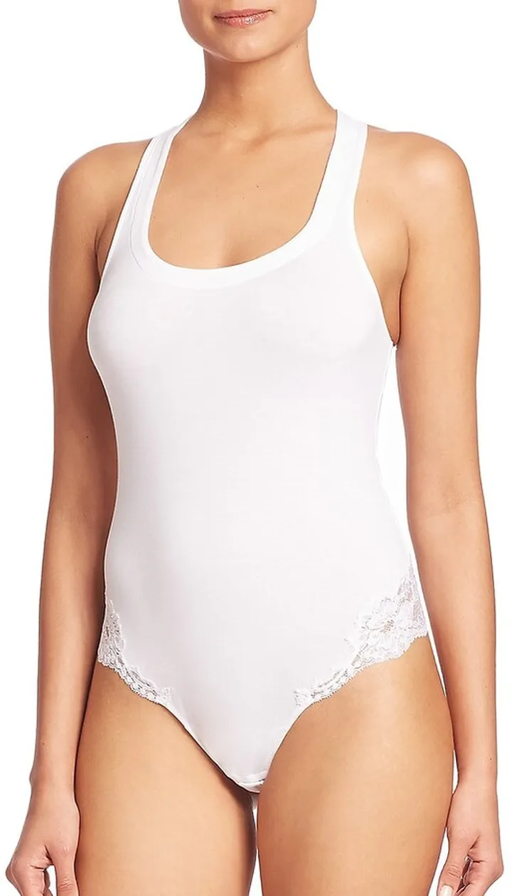 Souple Lace-Trimmed Bodysuit