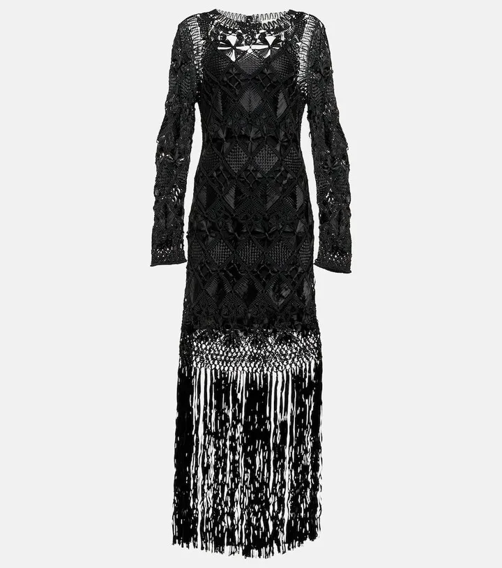 Kaleidoscope macrame midi dress