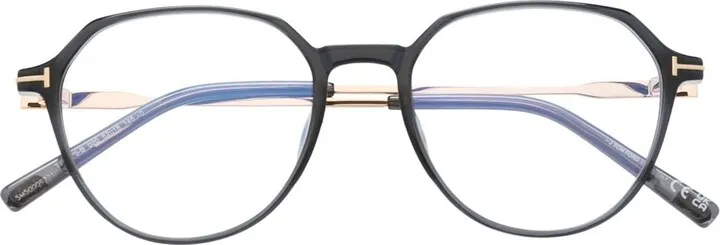 T-logo round-frame glasses