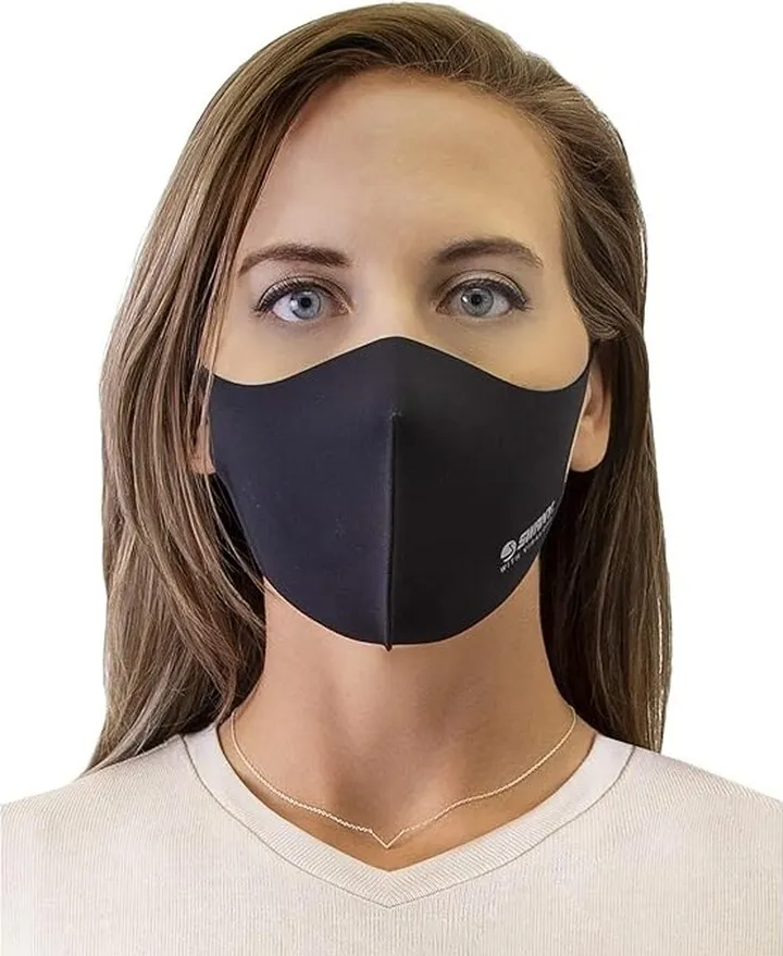 Mundi Swany ViralOff Face Lightweight 4 Way Stretch (Black (1 Mask)) Caps