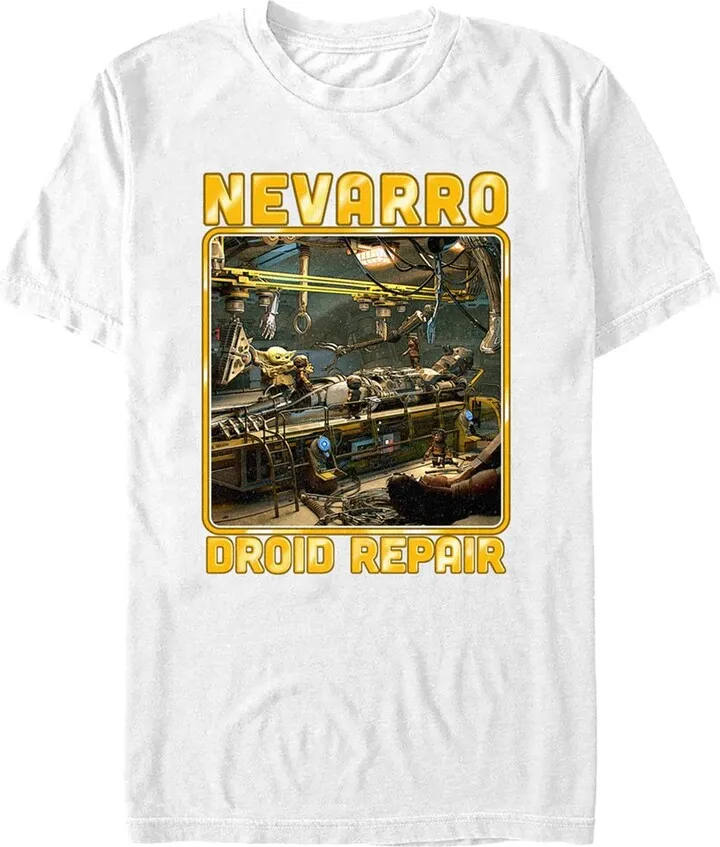 Men's Star Wars: The Mandalorian Nevarro Droid Repair T-Shirt - White - X Large