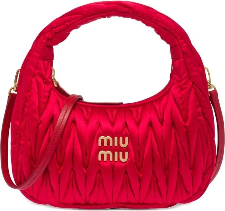 mini Wander matelassé satin bag