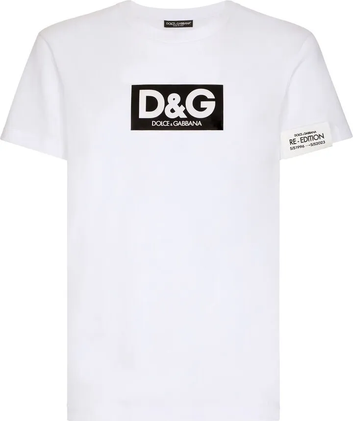 White Logo Print T-Shirt