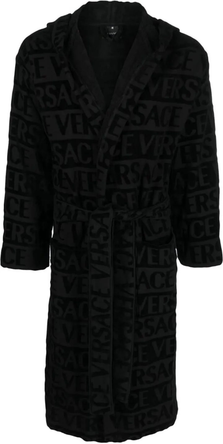 Logo-Print Cotton Towelling Robe
