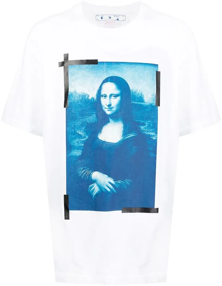 Monalisa-print cotton T-shirt