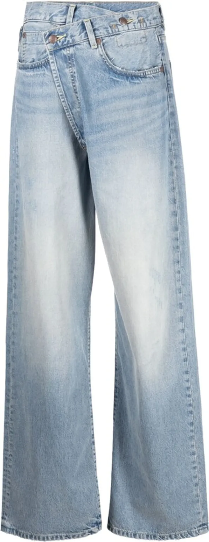 Crossover Wide-Leg Jeans