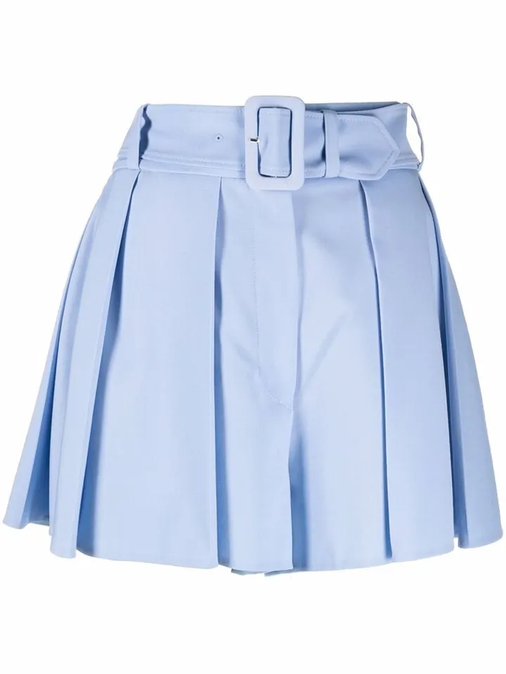 Pleated Belted Shorts