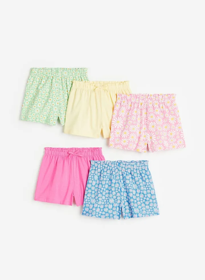 Kids 5 Pack Pull-On Shorts