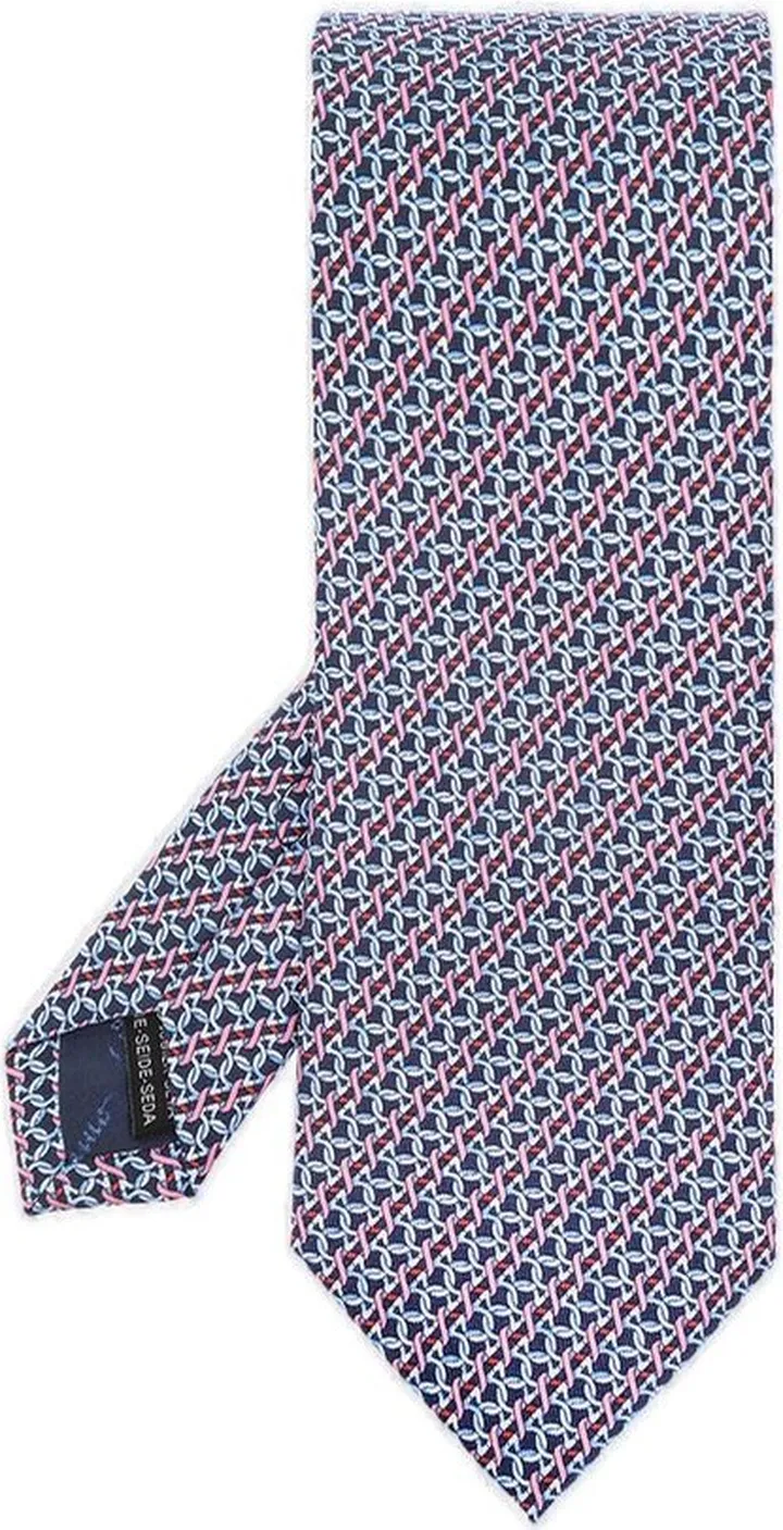 Salvatore Ferragamo Gancini-Printed Pointed Tip Tie