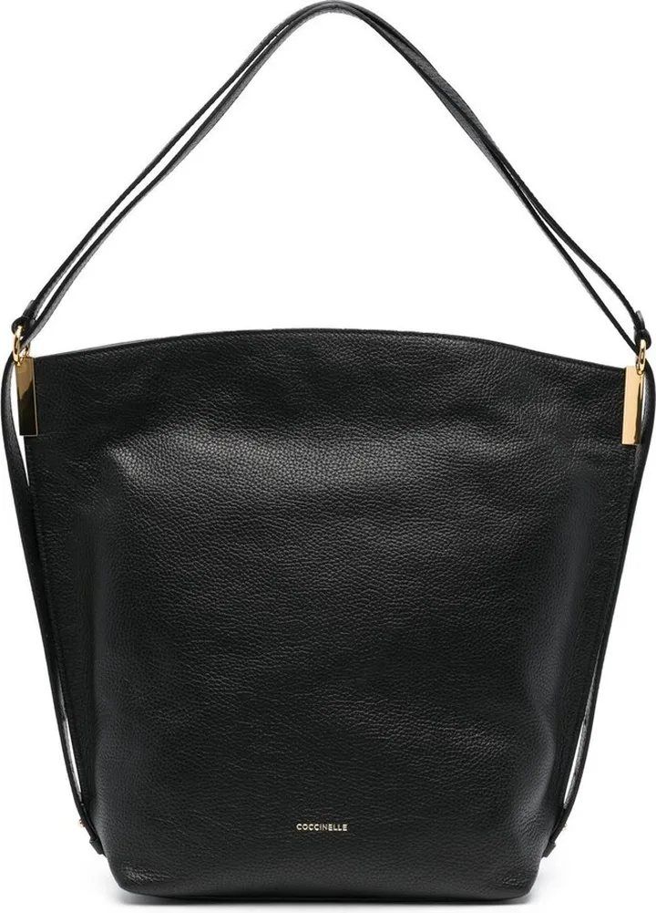 Engraved-Logo Leather Tote