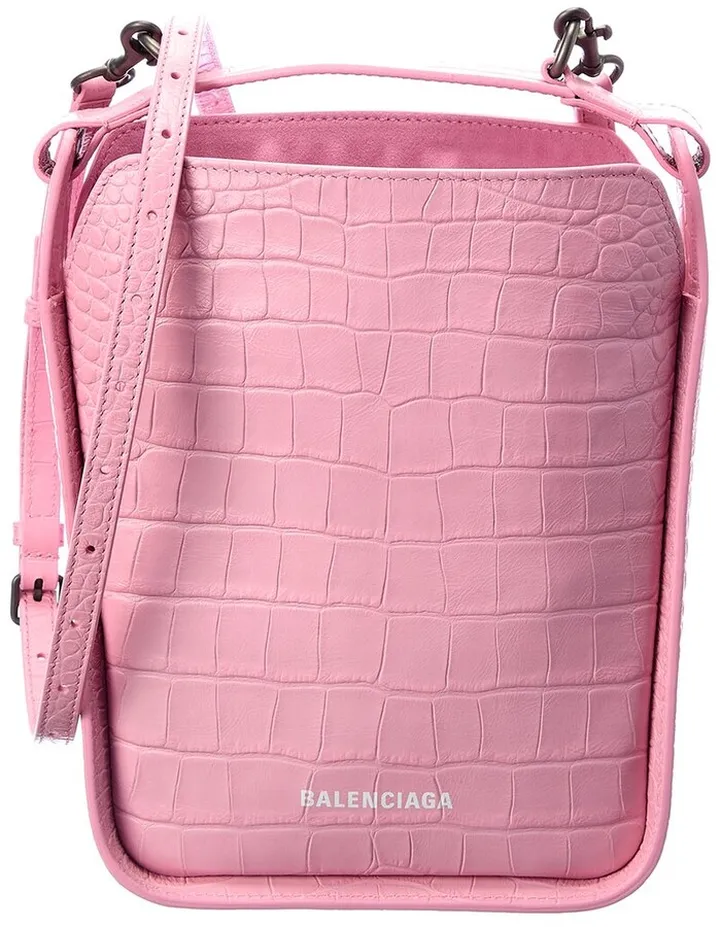 Balenciaga Tool 2.0 Xs North-South Croc-Embossed Leather Tote
