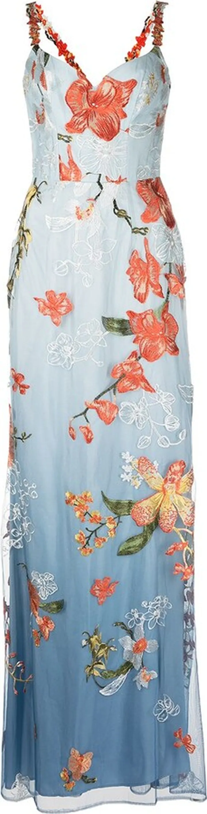 Mermaid gown with Floral Trims