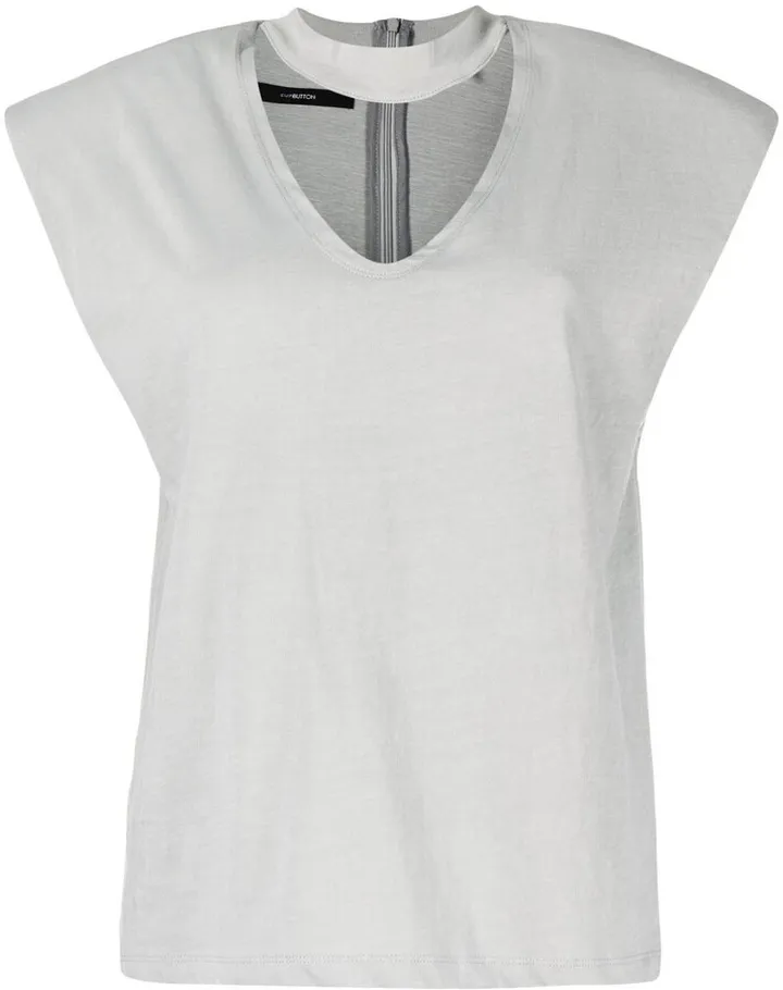 Halterneck Short-Sleeved Top