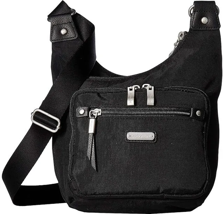 Baggallini RFID Cross City Bagg (Black) Handbags